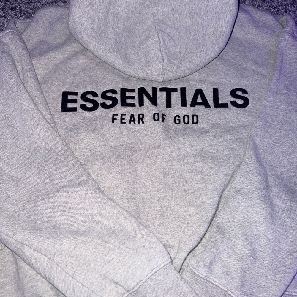 Essentials Light Gray Pullover Hoodie